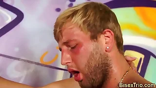 Bisex dude shoots cum